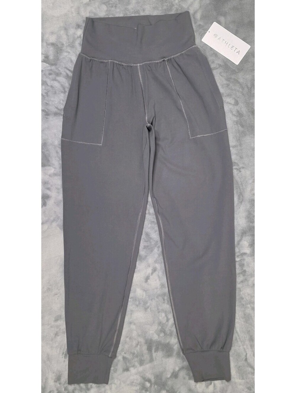 Athleta Salutation High Rise Jogger XS Grey Powervita NWT $89